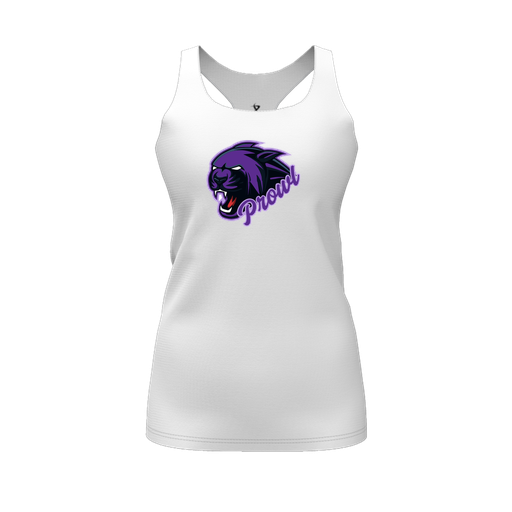 [FT0TRBWH-FYS-LOGO2] Decker Racerback Tank Top (Female Youth S, White, Logo 2)