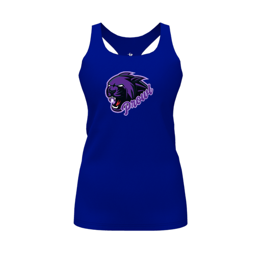 [FT0TRBRY-FYS-LOGO2] Decker Racerback Tank Top (Female Youth S, Royal, Logo 2)