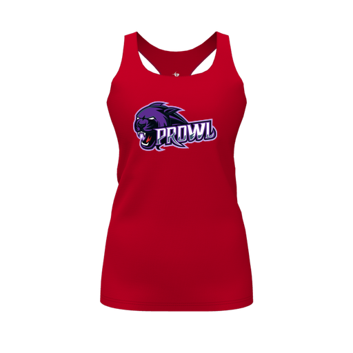 [FT0TRBRD-FYS-LOGO1] Decker Racerback Tank Top (Female Youth S, Red, Logo 1)