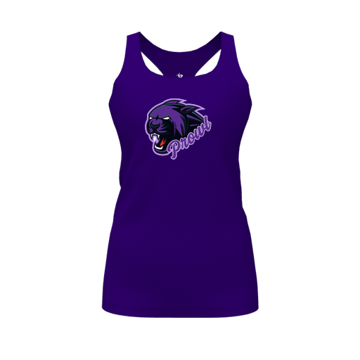[FT0TRBPP-FYS-LOGO2] Decker Racerback Tank Top (Female Youth S, Purple, Logo 2)