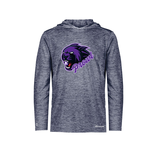 [FOLHCGNV-YS-LOGO2] Decker Youth Charge Hoodie (Youth S, Navy, Logo 2)