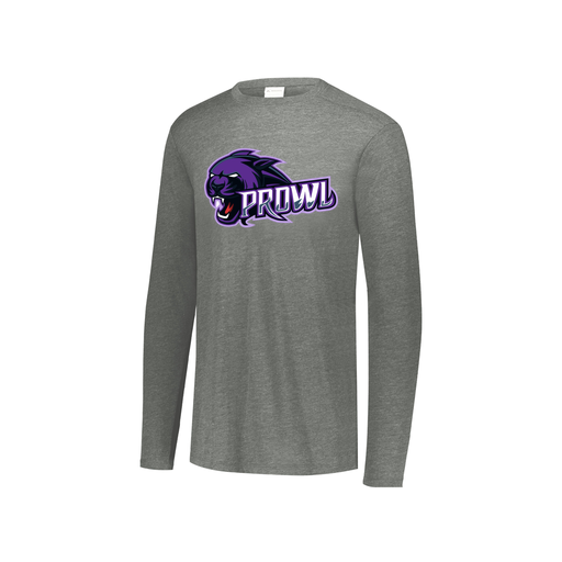 [FTLCUBGY-YS-LOGO1] Decker Youth Tri-Blend T-Shirt - Long Sleeve (Youth S, Gray, Logo 1)